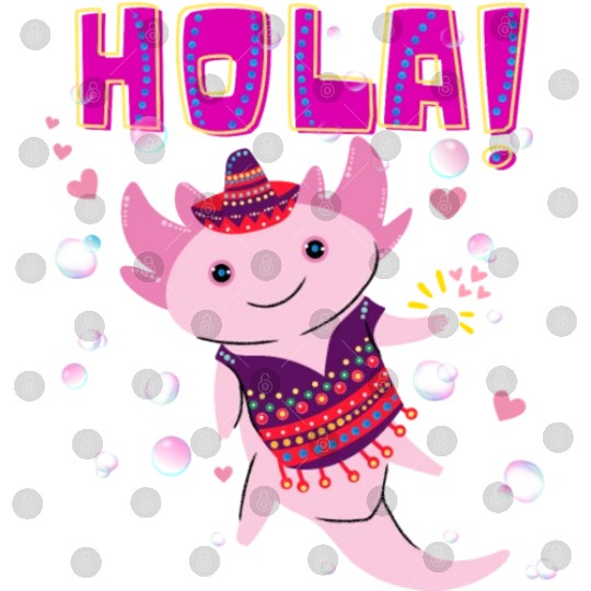 Hola Cute Axolotl - 13 Digital Files