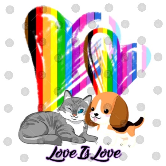 Love Is Love Cat & Dog - LGBTQ+ Pet Owner Digital Files