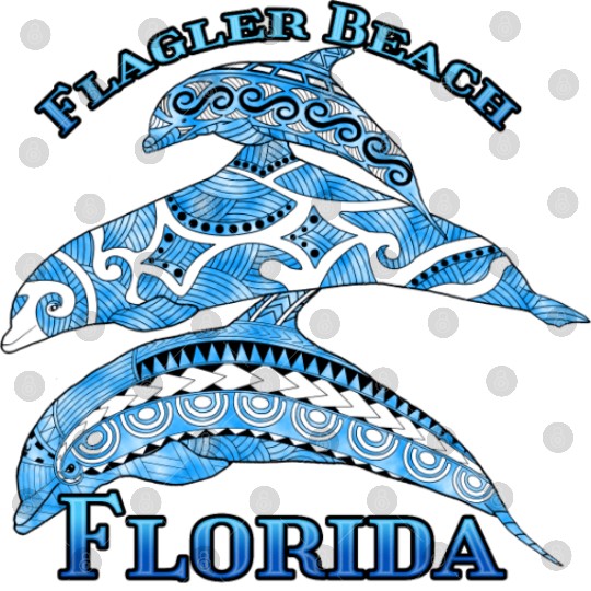 Flagler Beach Florida Vacation Tribal Dolphins Digital Files
