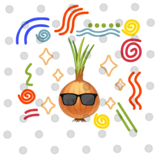 Onion Vegetable Digital Files, Onion Wearing Sunglasses