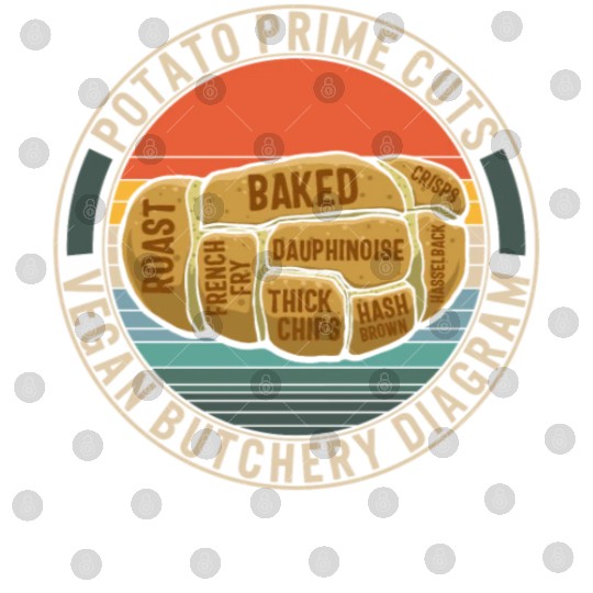 Potato Vegetable Digital Files, Potato Prime Cuts Vegan