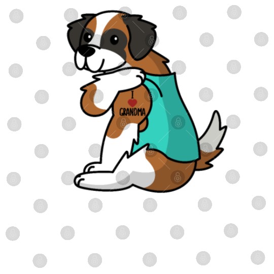 Saint Bernard I Love Grandma Digital Files