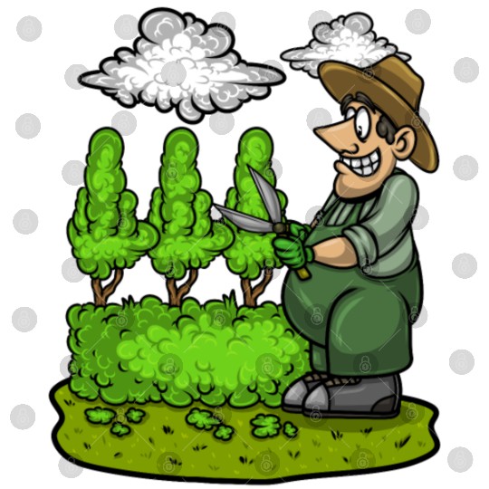 Garden Gardener Cut Hedge Middle Finger Gardening Digital Files