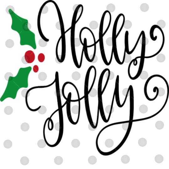 Holly Jolly Mistletoe Holiday Digital Files