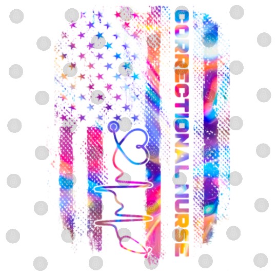 correctional nurse - US flag Digital Files