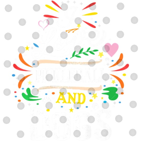 I Love Pickleball And Dogs Dog Lover Pickleball Digital Files