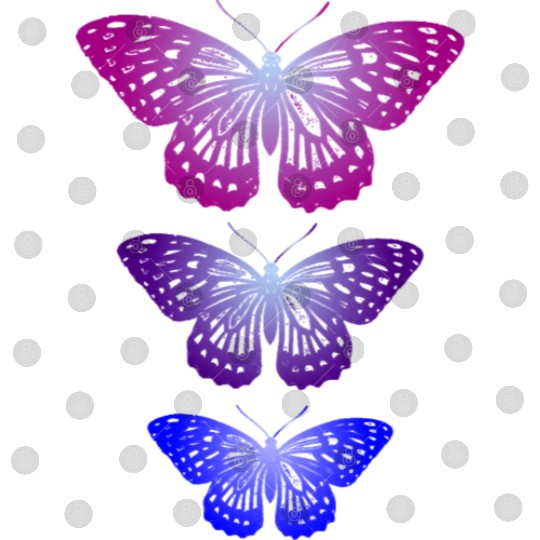 Three Butterflies Inspirational Nature Lovers Digital Files