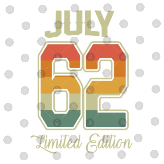 Vintage 60th Birthday July 1962 Sports Gift Digital Files
