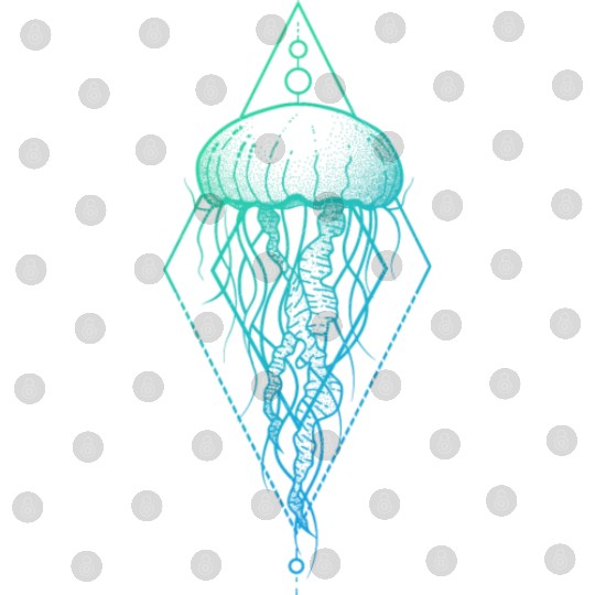 Colorful JellyFish Illustration Design Digital Files