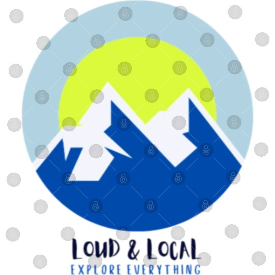 Support Ukraine! Loud Local Blue & Yellow Logo Digital Files