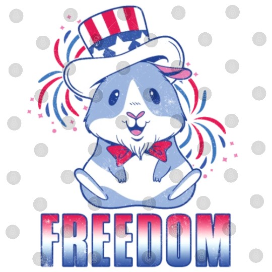 Freedom American Pig Guinea USA 4th Of July Digital Files