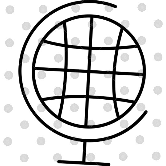 World globe with latitude longitude lines Digital Files