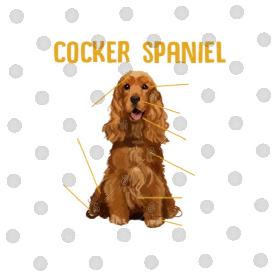 Funny Anatomy Of A Cocker Spaniel Dog Lover Digital Files