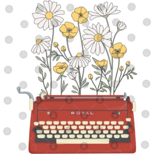 Wild Flower Type Writer Digital Files