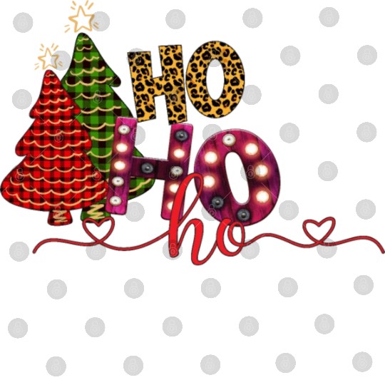 Ho Ho Ho snow tree Digital Files