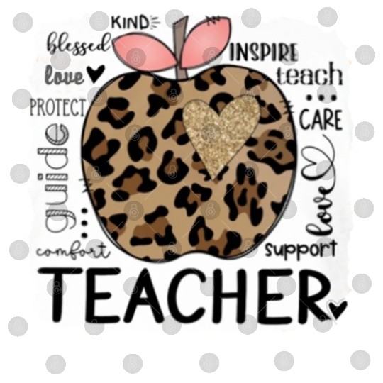 Leopard Apple Teacher Life Back To School 2022 Digital Files