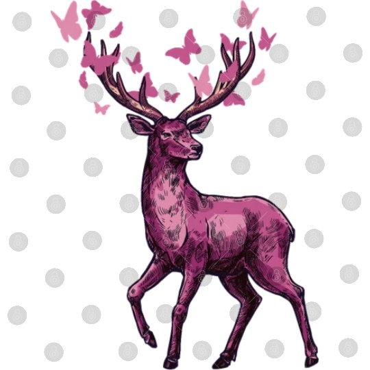 Mule Deer 4 Point Being Followed By Butterflies Digital Files