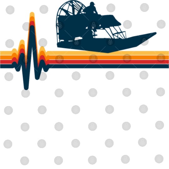 Airboat Fanboat Airboating Swamp Boat Heartbeat Digital Files