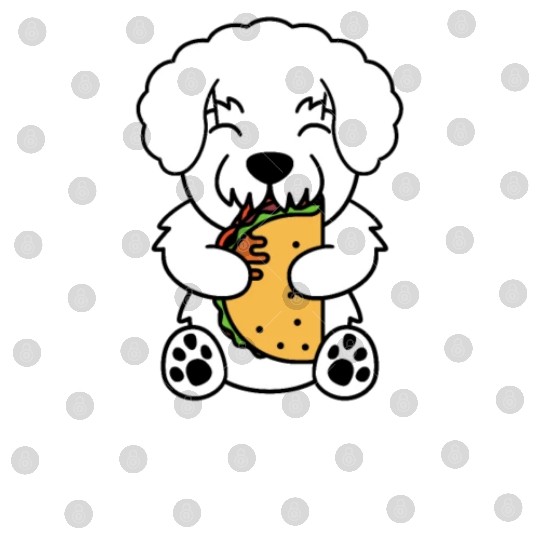 Bichon Frise Taco Lover Digital Files
