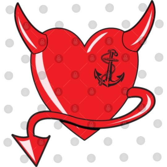 Red Heart - Devil Heart - Anchor - Gift Digital Files