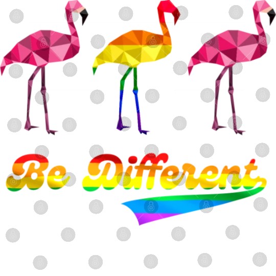 Flamingo LGBTQ Rainbow Flag Gay Pride Month Digital Files