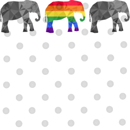 Elephant LGBTQ Rainbow Flag Gay Pride Digital Files