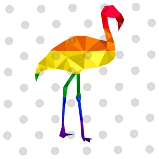 Colorful Flamingo LGBTQ Gay Pride Rainbow Flag Digital Files