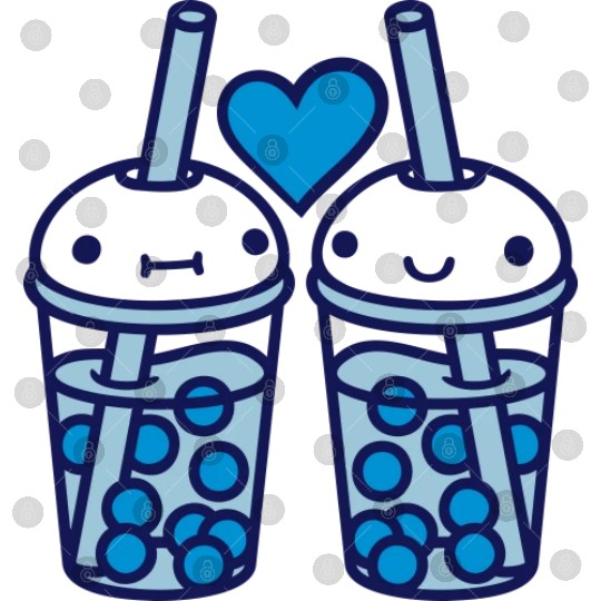 Team bubble tea faces Digital Files