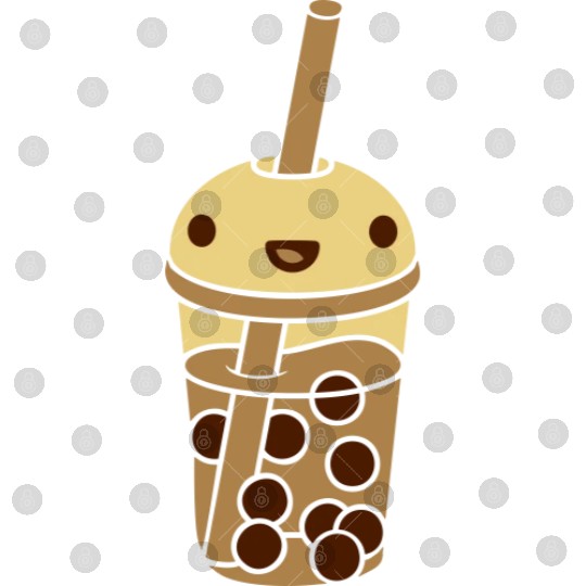 anime face bubble tea Digital Files