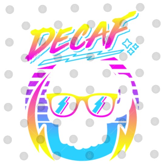 Death Before Decaf (Skull Mug) Retro Neon 80s 90s Digital Files