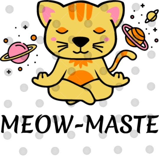 zen yoga cat space meditation sport training Digital Files