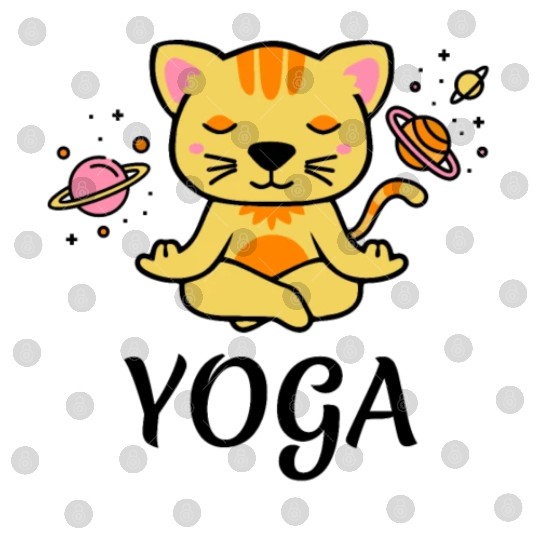 zen yoga cat space meditation sport training Digital Files
