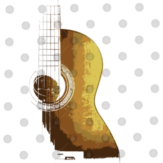 Acoustic Guitar Cool Brown Gold Wood Guitarist Des Digital Files