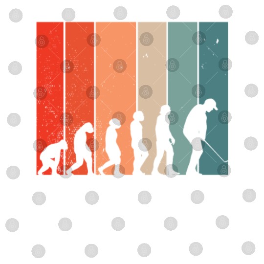 Human Evolution Golf Vintage Golf Player Golfing Digital Files