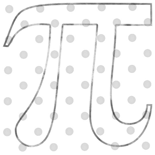 Silver Pi Symbol Digital Files