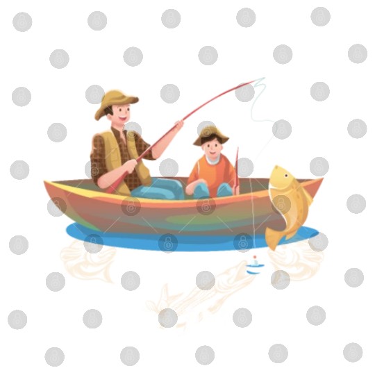 FATHER AND SON FISHING, DAUGTHER, FATHERS DAY, Digital Files