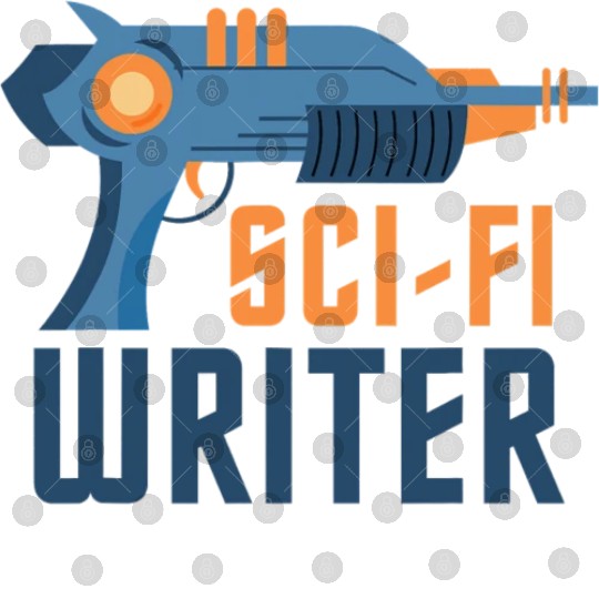 Sci Fi Writer Laser Gun Science Fiction Author Digital Files