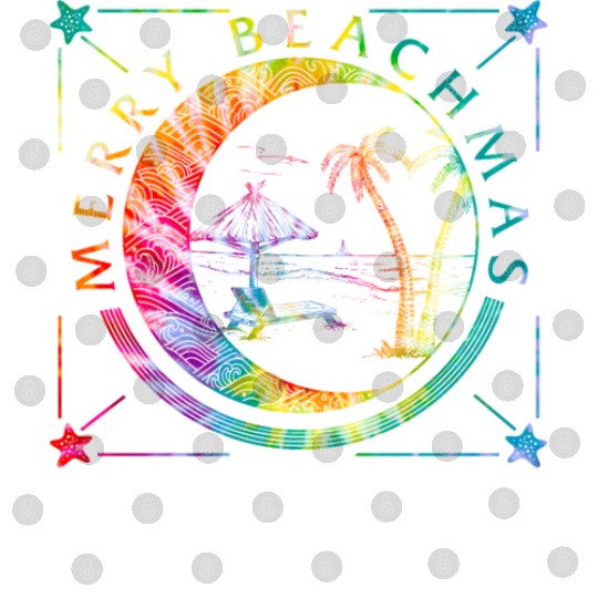 Coastal Beach Christmas In July Digital Files, Merry