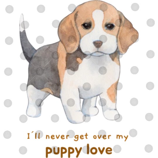 I'll Never Get over my Puppy Love. Adorable Beagle Digital Files