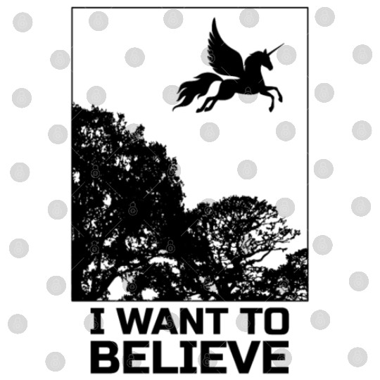 Unicorn "I Want To Believe" UAP Outfit Alien Ufo Digital Files