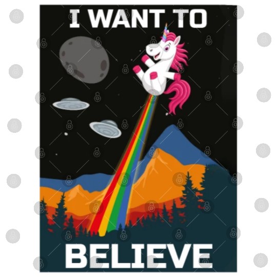 Unicorn "I Want To Believe" UAP Outfit Alien Ufo Digital Files