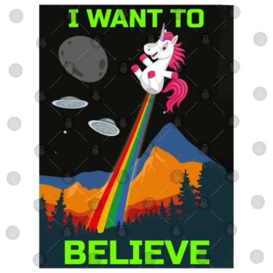 Unicorn "I Want To Believe" UAP Outfit Alien Ufo Digital Files