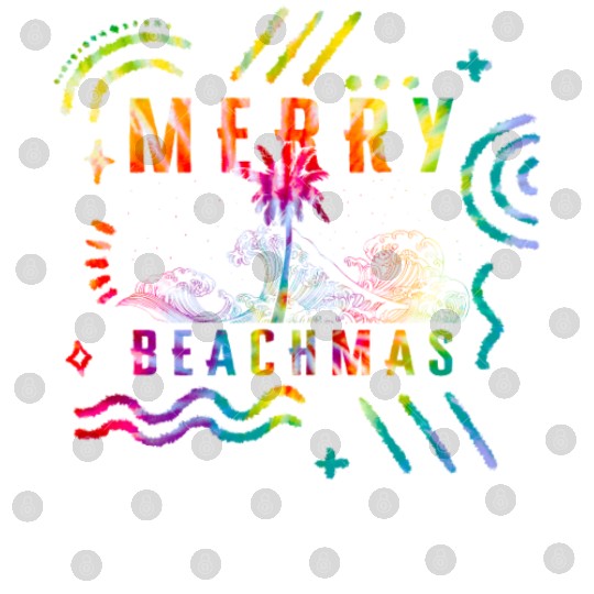 Coastal Beach Christmas In July Digital Files, Merry