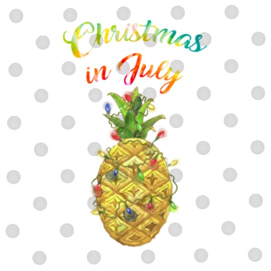 Christmas In July Pineapple Xmas Tree Lights Digital Files