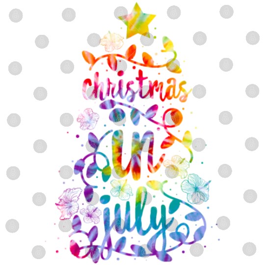 Christmas In July Colorful Xmas Tree Lights Digital Files