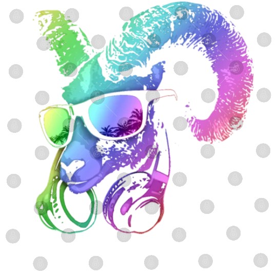 DJ GOAT Cool and Funny Music Animal with Digital Files