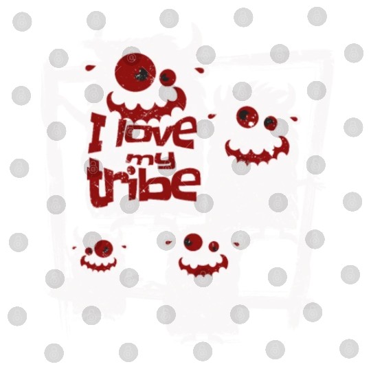 I Love My Tribe Funny Monster Family Reunion Digital Files