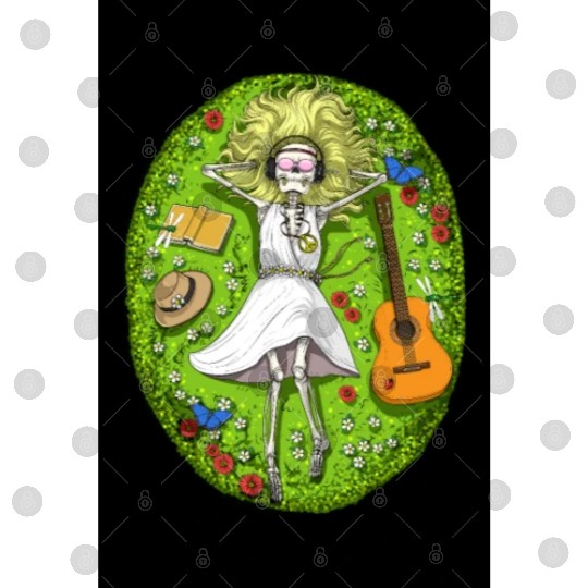 Hippie Skeleton Summer Festival Digital Files