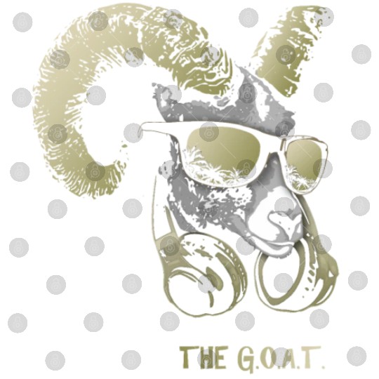 The Goat Bling Cool and Funny Music Animal with Digital Files