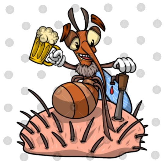 Insect Mosquito Drinking Beer Mosquitoes Digital Files